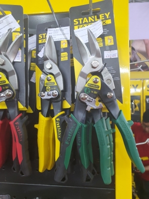 Kéo cắt tôn MAXSTEEL mũi cong trái 10in - cán đỏ 14-562