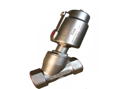 Van xiên Inox điều khiển khí nén nối ren